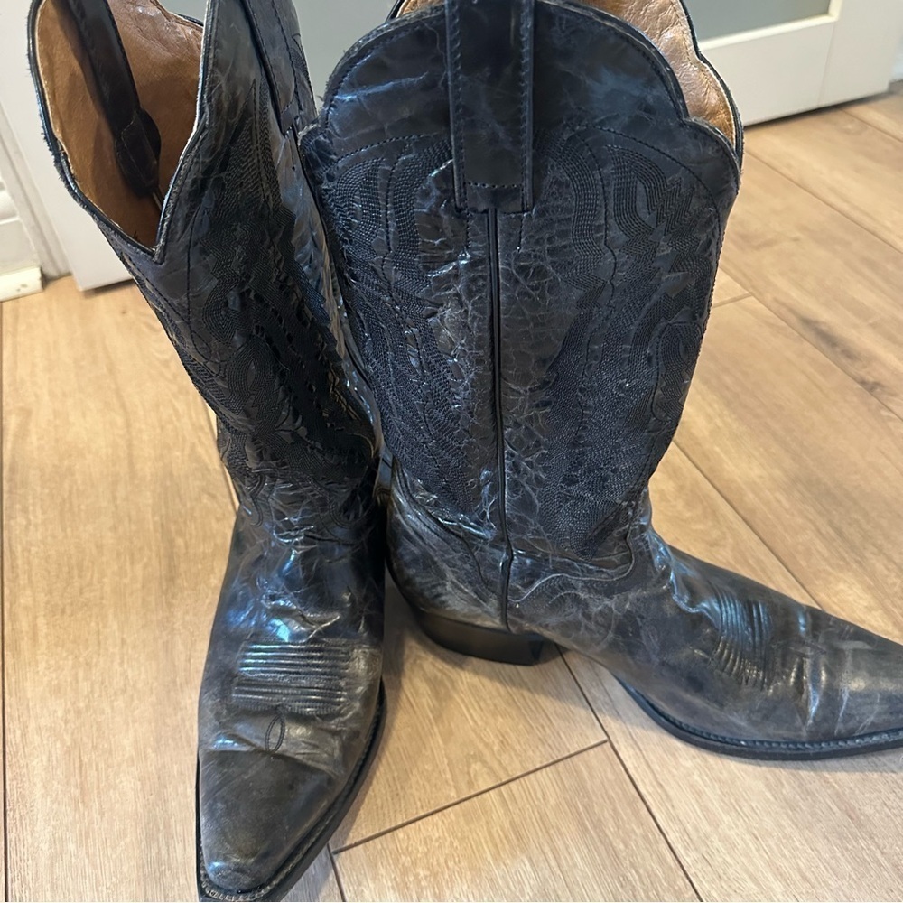 J.B Dillion western the “Clayton” leather mid calf cowboy boots - Picture 4 of 10